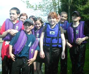 Children Canoing